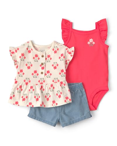 Carters Girl 3-Piece Short Set Multi 12M