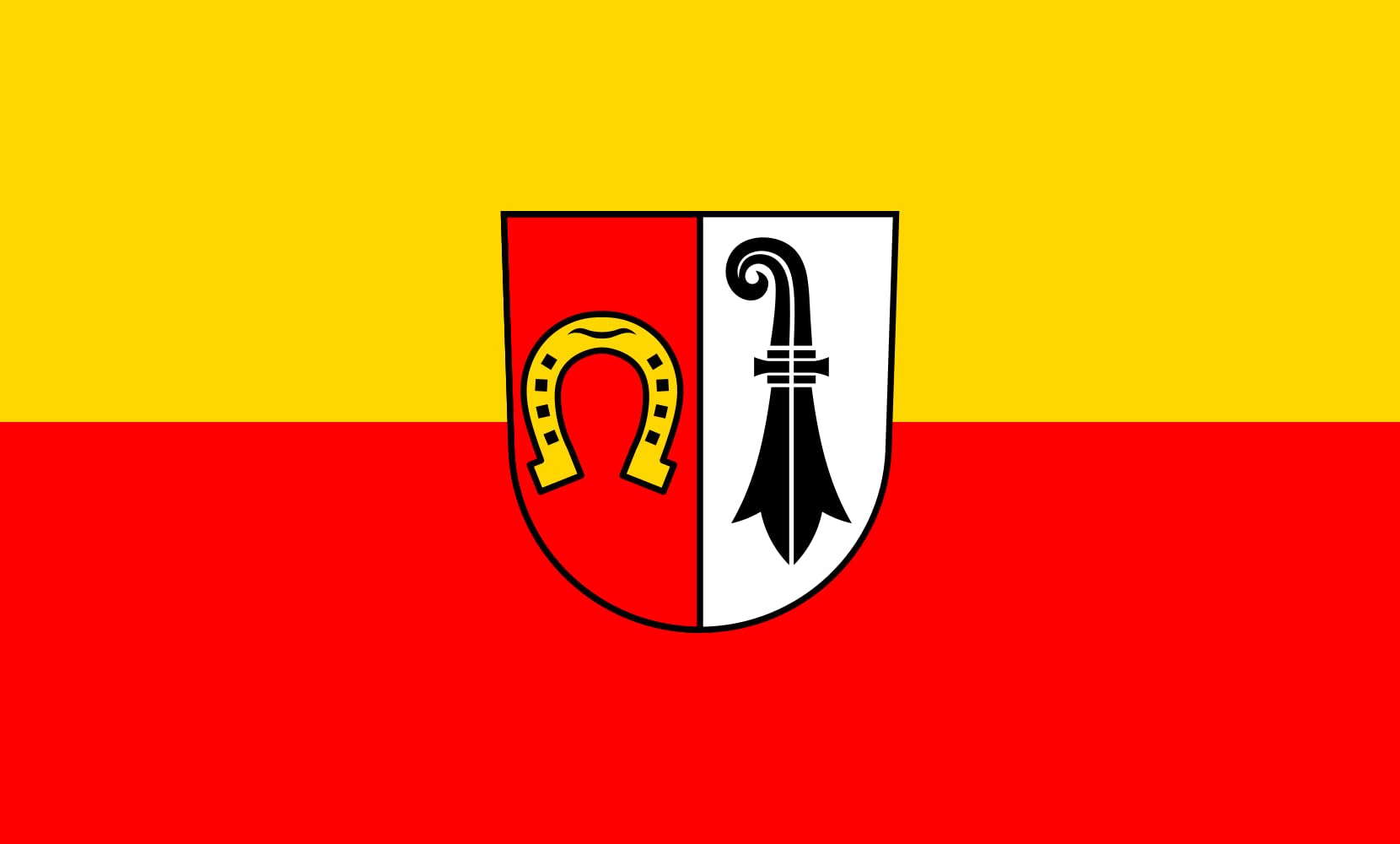 Drapeau Large Schliengen format paysage de 1.35m² pour mât extérieur