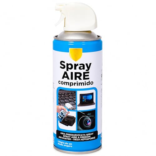 Spray de Aire Comprimido 400ml para Limpar Teclado, Ordenador, Cámara - Aire para Limpieza