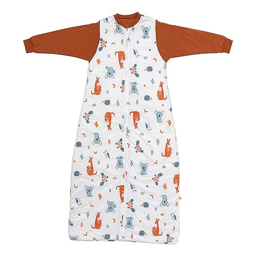 schlummersack Kinder Schlafsack Baby Winter 130 cm Känguru | Winterschlafsack Baby mit Ärmel 3.5 Tog Baby Schlafsack Winter | Winter Schlafsack Baby