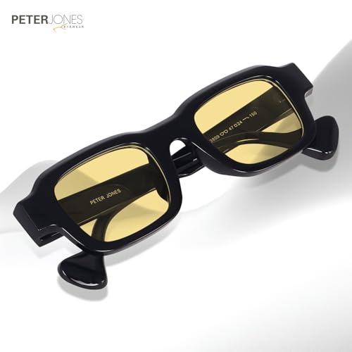 Image of Peter Jones Lenses Unisex Broad Frame Square UV /UB Protected Non-Polarized Sunglasses Medium (3809)