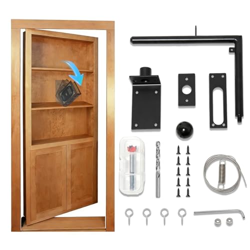 Secret Book Latch Kit Compatible with Invsidoor Door Hinge with Lock Hidden Door Hinges for Secret Door Creating a Secluded Private Space