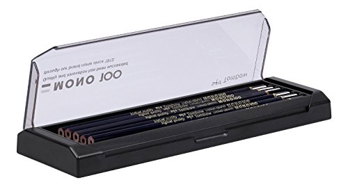 Tombow MONO-100-AS Lot de 12 Crayons graphite MONO 100, assortiment de duretés