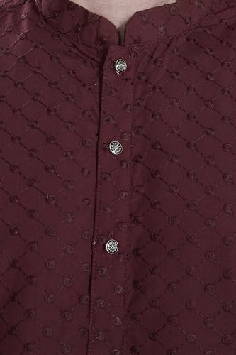 Image of DIVISIVE Men's Thread Embroidered Cotton Only Slim Fit Kurta