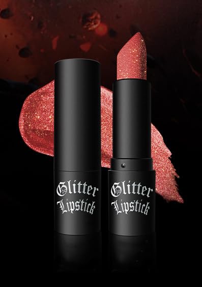 Pintalabios Brillo de Labios, Rojo Morado Negro Larga Duración Pintalabios Brillo Maquillaje Regalo (5)
