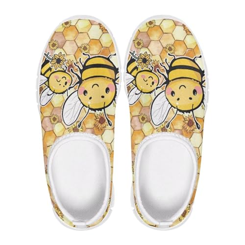 Boys Girls Slip Ons Flat Lightweight Sneakers Walking Casual Shoes Comfortable Art Painted Travel Outdoor Shoes for Big Kids US Size 11-152