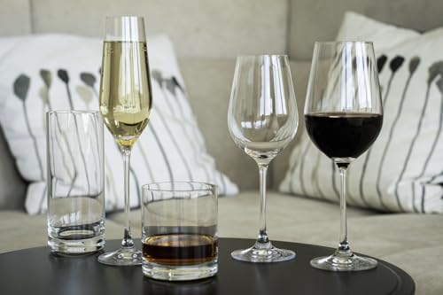 DIAMANTE Red Wine Glasses Pair - ‘Auris’ Collection Undecorated Premium Crystal - Set of 2 - Image 4