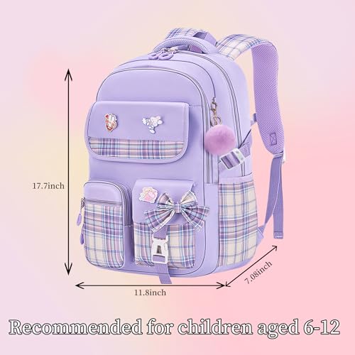 Image of Girls Backpack Kids Backpack for Girls School Kawaii Bookbag Book Bag for Elementary Primary School