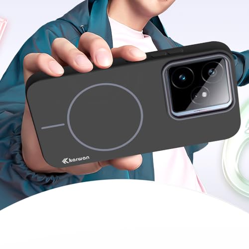Image of KARWAN️ Magnetic Wireless Ultra Slim-Fit Back Case Cover for Realme GT 7 |Hard PC Case Cover| Ultra-Thin & Light Weight with [Ultra Premium Feel] Case for Realme GT 7 (6.7 inch) (Black)
