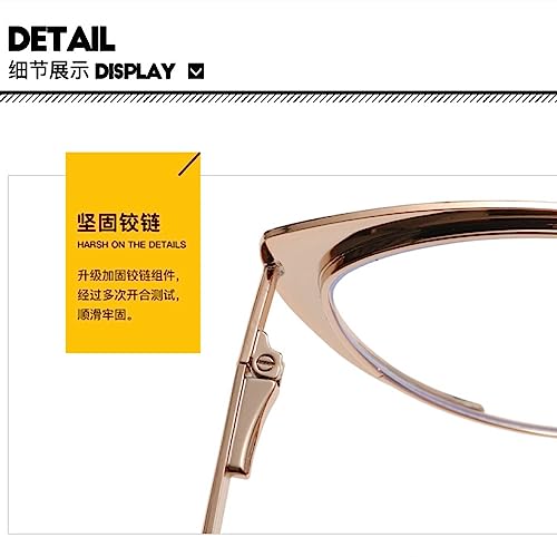 Gafas ojo de gato MUTYNE para fatiga ocular con marco de metal y cristal transparente 3