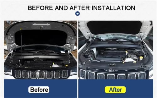 Vérins à gaz capot avant support levage Jeep Compass 2018 2019