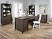 Sauder Costa Office Desk with Drawers, Executive Desk with File Drawer Storage, in Coffee Oak