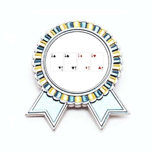Broche 2 cœurs as de pique en métal pour accessoiriser un blazer en soirée