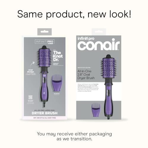 Conair INFINITIPRO The Knot Dr. All-in-One Oval Dryer Brush, Hair Dryer & Volumizer, Hot Air Brush - image 8