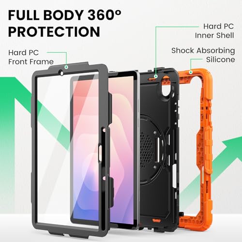 Image of SEYMAC Case for Samsung Galaxy Tab S11 5G 11 inch (SM-X730, SM-X736), Orange