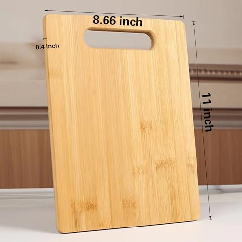 Tabla de cortar rectangular de bambú con mango integrado miniatura 7