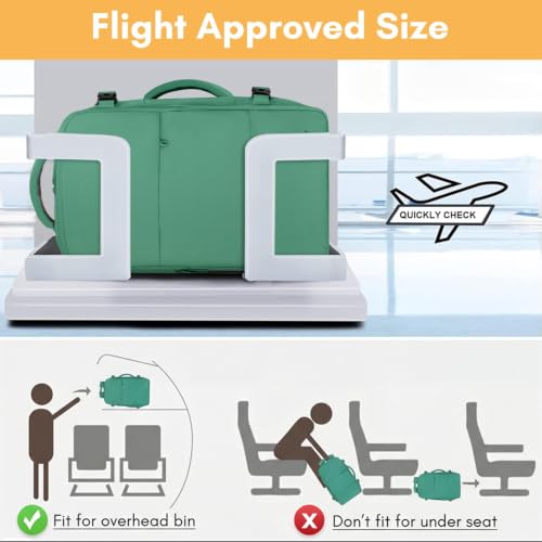 Image of Taygeer Travel Backpack for Women, TSA Friendly Bag for Business Hiking | 40L Airline Approved Carry On Bag with 17.3 inch Laptop Compartment, Backpack Carry On Luggage for friend Gym Sport, Green