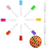 ✪ ALTA PRECISIÓN: pipetas cuentagotas de plástico con una longitud de 12 cm/4,72 "（incluida la punta de la bombilla de silicona), la capacidad es de 5 ml. La longitud de los cepillos de limpieza es de 12 cm / 4,72". La escala de regla grabada en las pipetas de plástico no desaparece. Es fácil leer el volumen de líquido a través de la escala transparente en el costado del tubo de 1 ml a 5 ml.