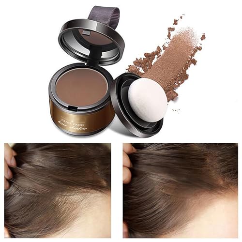 Polvere per Capelli, Hair Line Powder Impermeabile, Correttore per Attaccatura Capelli, Riempie Capelli Diradati, Adatto a Donne e Uomini, Anti-Sudore (4 g, Caffè)