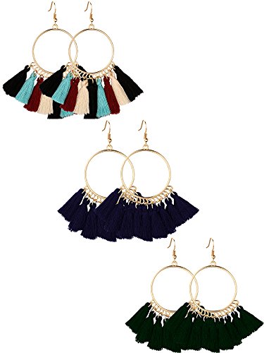 Cerchio Orecchini a Forma di Ventaglio Fiocco