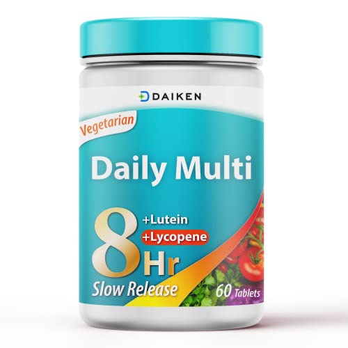 Daiken Multivitamin Complex (Vitamin A, C, D, E, K, Bs, Lutein, Mineral, Lycopene, Calcium, Magnesium, Biotin, Iron), Daily Nutrition Support Supplement For Men & Women, 60 Pills, 30 Days Supply #TOP14