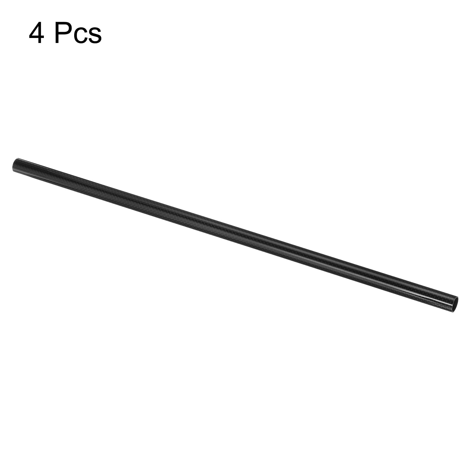 QUARKZMAN 4Pcs Tubes en Fibre de Carbone 14 x 16 x 500mm Surface Lisse en Tissage Uni Tige en Carbone Enroulée en Rouleau 3K pour Avion RC Quadricoptère Multicoptère
