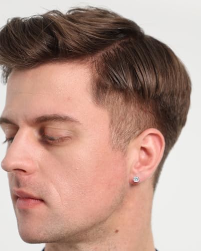 18 Pairs Magnetic Stud Earrings for Women Men Clip on No Piercing Magnet CZ Earrings Set Fake Earring Studs Jewelry 4-9MM3