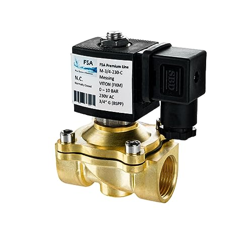 Électrovanne en laiton 3/4 vanne solénoïde 230V AC NF 10 bars