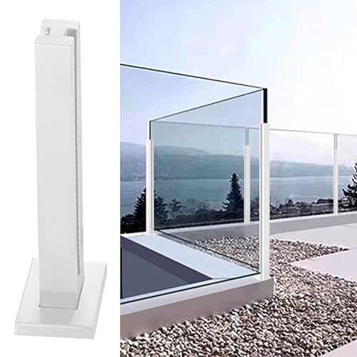 Poteaux de garde-corps en verre blanc pour sécuriser votre escalier design