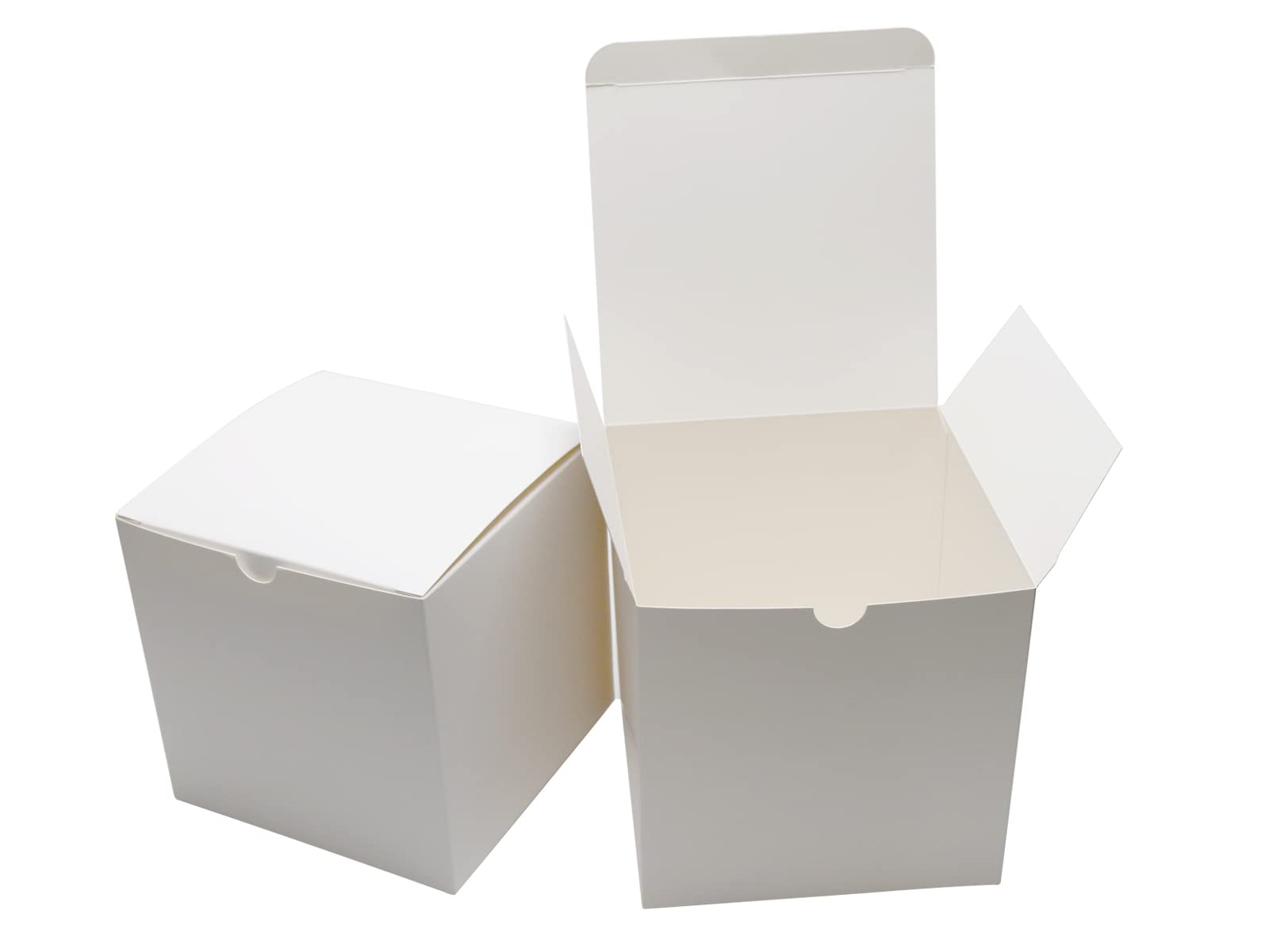 PQZKLDP 15 Pcs Gift Boxes with lids White 6x6x6 Inch Small gift packing Square Boxes Perfect for Party, Wedding, Christmas, Holidays, Birthdays and Small Presents