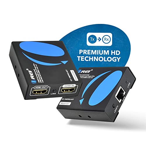 Image of Orei 1080p HDMI Extender Over Ethernet Single CAT6 /CAT7 - Upto 196 Feet - Uncompressed - Zero Latency - IR Remote, Extender - 196 Feet (HD-EX-196PRO-KIT)