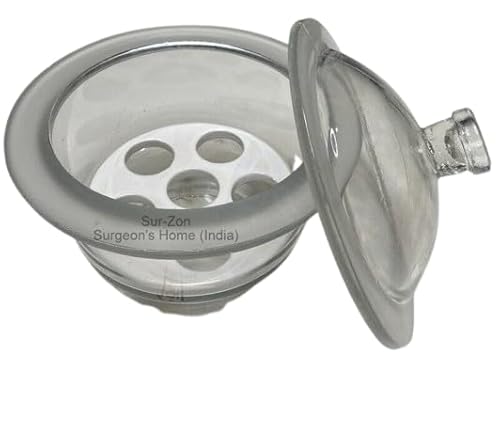 Glass Dessicator Vaccum Jar Lab Dryer with Porcelain Plate (200MM)