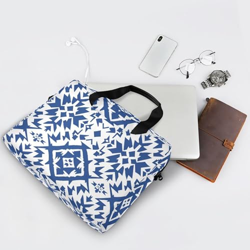 Funda para laptop portátil azul con diseño azteca 13-15.6 pulg miniatura 7