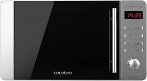 Cecotec Microondas ProClean 5010. 700 W, Capacidad de 20 L, Revestimiento Ready2Clean, 5 Niveles Funcionamiento, 8 Programas, Tecnología 3DWave, Temporizador, Diseño Frontal y Tirador Inox