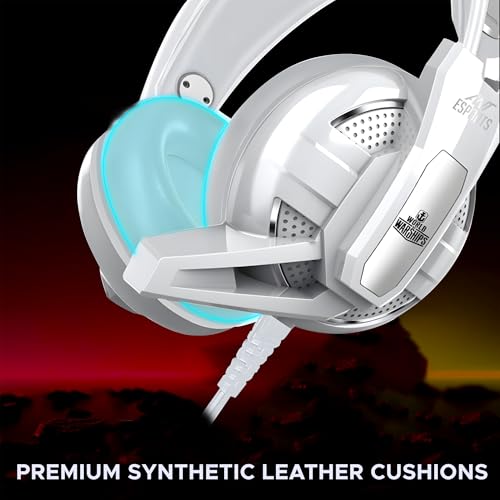 Image of Ant Esports H520W Lightweight Gaming Over Ear Wired Headphones with Mic| 3.5MM Jack |50 MM Drivers | Compatible with PC / PS4 / Xbox One /Nintendo /Mobile (White)