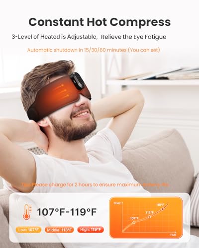RENPHO Heated Sleep Mask with Bluetooth Headphone,3D Electric Cordless Aroma Eye Mask for Side Sleepers, Warm Compress Eye Mask for Relaxation & Meditation, Ideal Gifts - Image 4