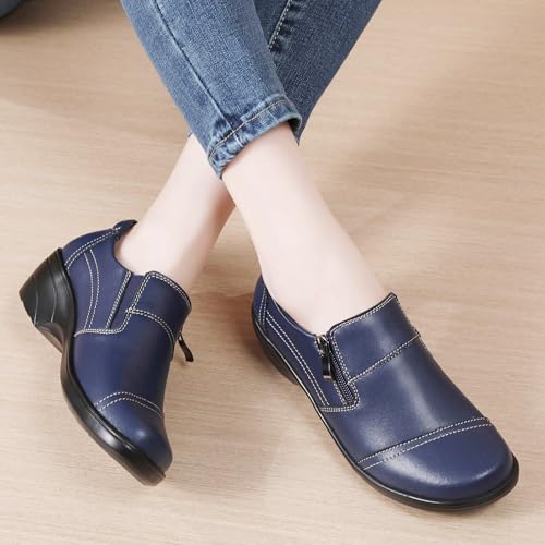 Image of QAE Loafers for Women Comfortable Loafers Slip-Ons Dress Shoes for Women Business Casual Work Office Shoes Women's Orthopedic Walking Shoes