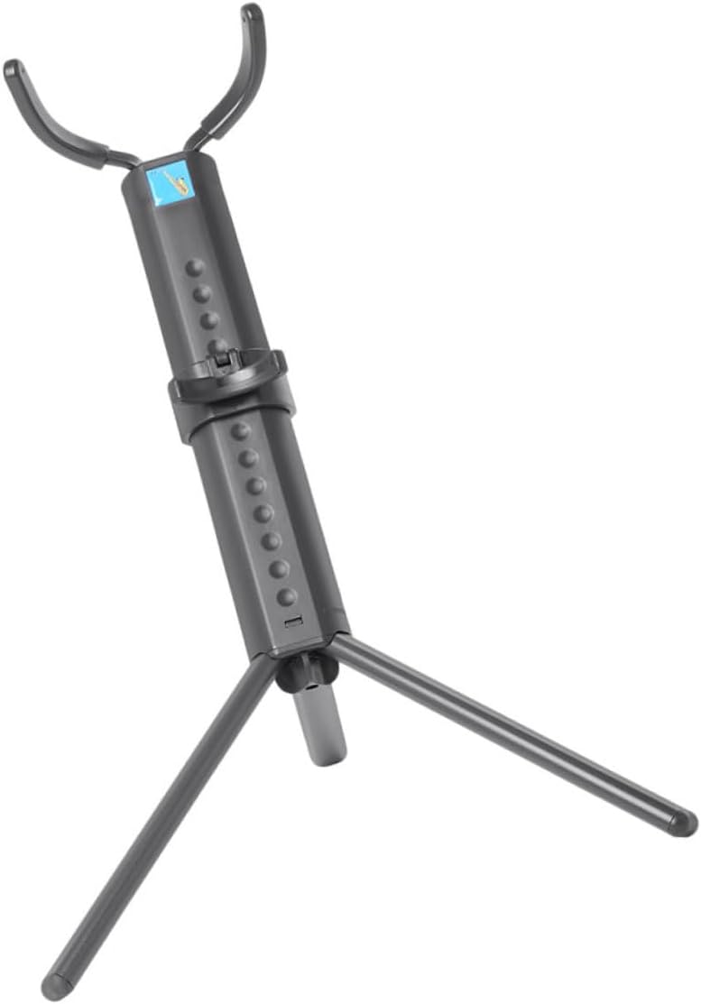 BESPORTBLE Portable Foldable Tenor Saxophone Stand Rack with Desktop Holder, Black Saxophone Bracket for Music Storage and Performance Accessories