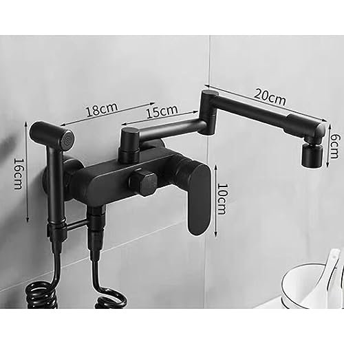 Mitigeur cuisine laiton noir escamotable eau chaude froide orientable - 3