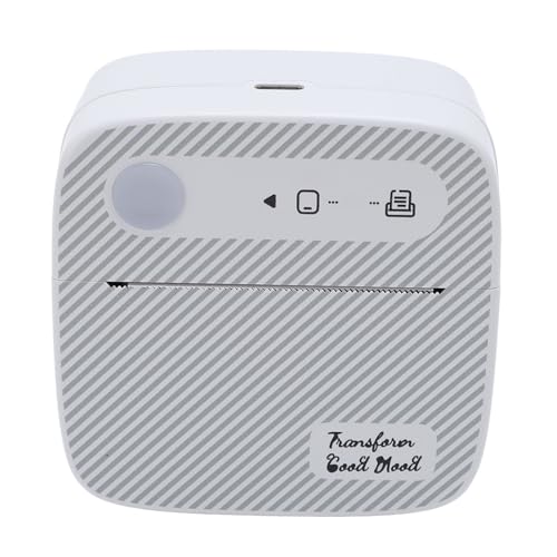 Image of Asixxsix Sticker Printer, Portable Bluetooth Thermal Printer with 203dpi Clarity 57mm Width, Label Maker with 1200mAh Rechargeable Battery for Study Notes Pictures Lists DIY Journaling