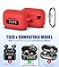 AGENTNANO for TOZ0 NC9(2024) Case Cover, Silicone Protective Scratch Resistant Battery Display Visible Design Cover for TOZO Hybrid Active Noise Cancelling Wireless Earbuds with Carabiner-Red