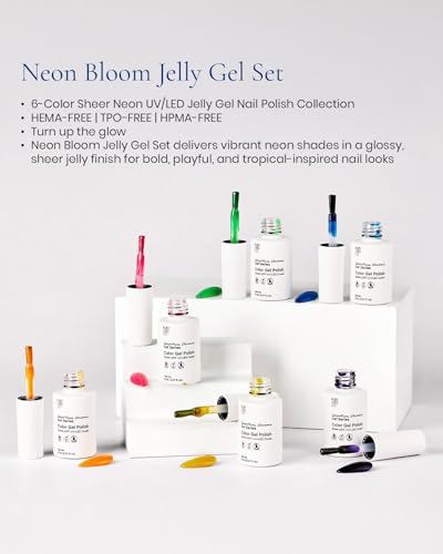 Set de Esmaltes Jelly Gel Neon Bloom 6 Colores miniatura 2