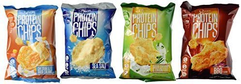 Quest Nutrition Protein Chips, Variety Pack Including BBQ, Sea Salt, Cheddar & Sour Cream, & Sour Cream & Onion, 8 Bags