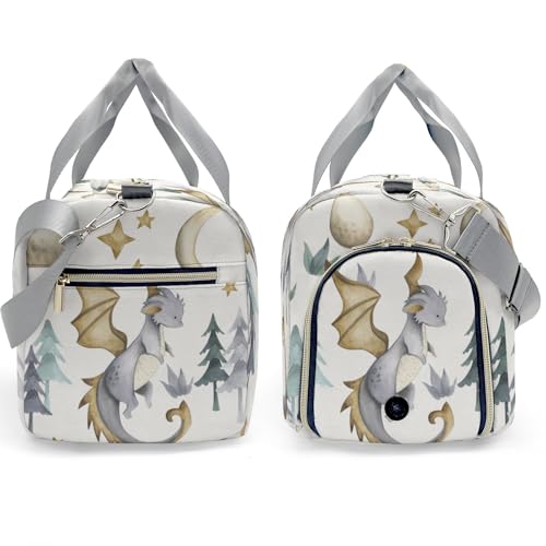 Personalized Cute Flying Baby Dragon Custom Multi-functional Travel Bag, Unisex Portable Duffel Bag, Short Distance Travel Assistant3