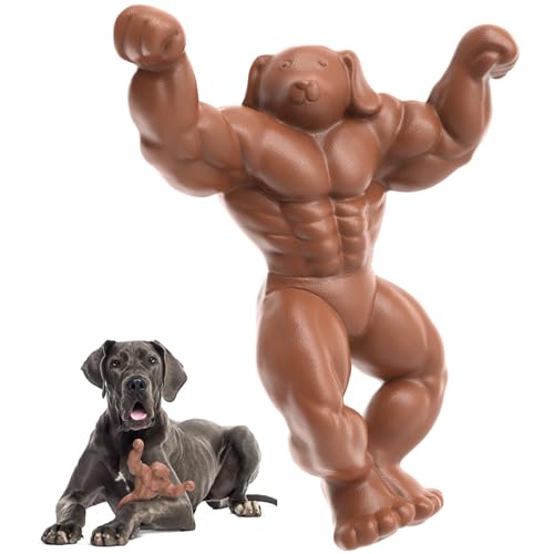 HETOO Indestructible Dog Toys,Dog Chew Toys for Aggressive Chewers,Durable Tough Dog Toys for Boredom,Nylon Dog Toys for Large Dogs Beef Flavored Long Lasting Toy Bone Replacement