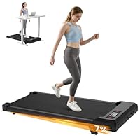 Walking Pad Treadmill with 7% Incline, Portable Mini Treadmills for Home 2.5HP Under Desk Jogging Walking Machine with Remote Control & LED Display for Home/Office Cardio Fitness 8KM/H (Black-85cm)