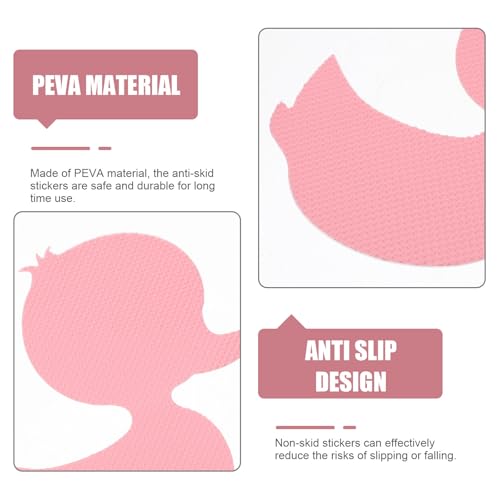 Pegatinas antideslizantes de bañera autoadhesivas PEVA rosa 8