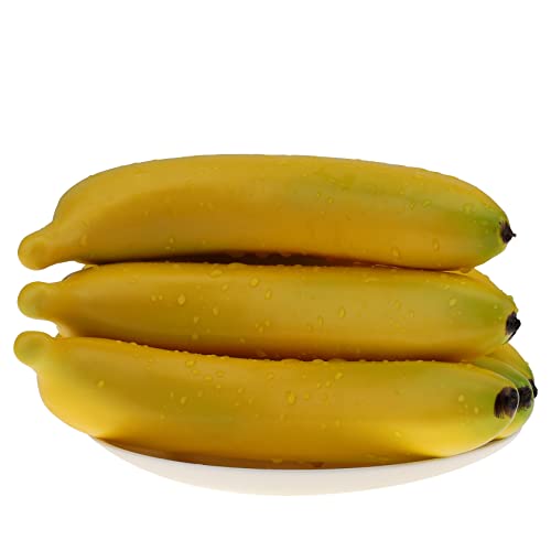 Gresorth 6Pcs High Grade Fake Banana Decoration Artificial Realistic Fruit Simulation For Home Party Holiday Festival Christmas Display #TOP5