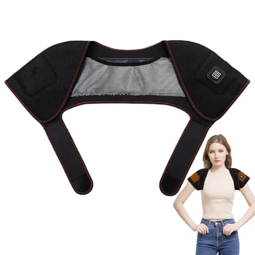 Cojín de calor para el cuello,Cojín de calor eléctrico para el cuello | Almohadilla térmica para cuello y espalda de 3 ajustes de calor,Cojín térmico de fibra de carbono para la parte de la