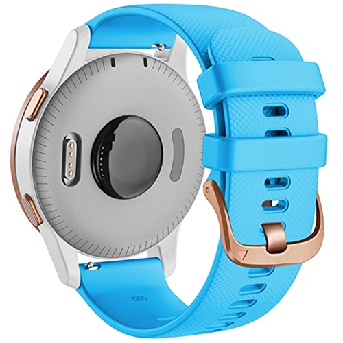 Bracelet silicone souple 20mm bleu ciel ultra-confort pour Garmin Venu